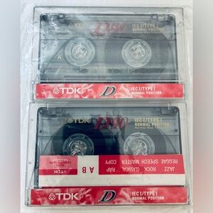 TDK Audio Cassette Tapes - Black and Red